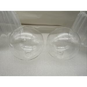 2pc Transparent Glass Lampshade G9 Socket Ceiling Lamp Cover Ball Shape *READ...
